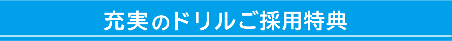 充実のドリルご採用特典
